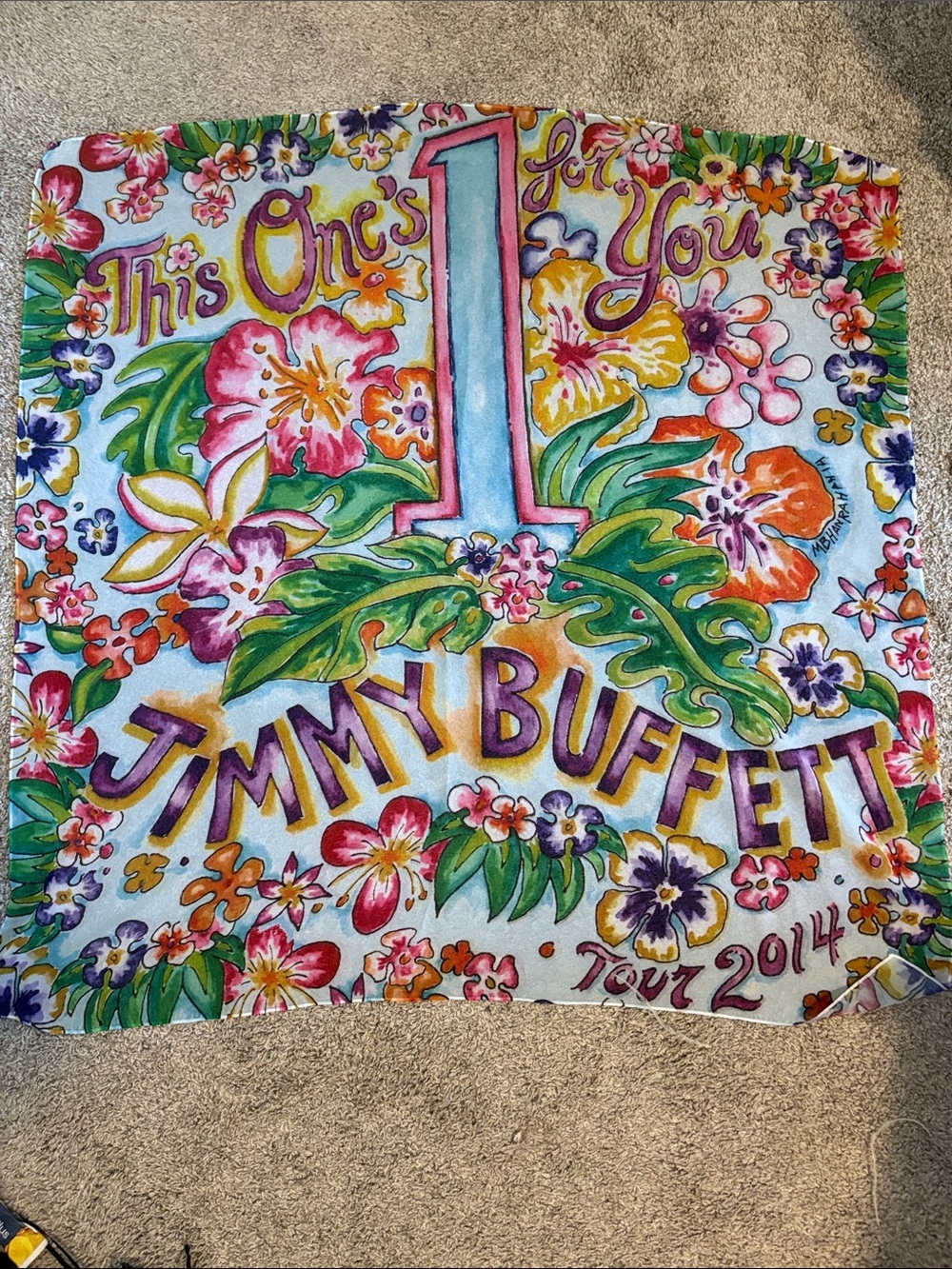 Jimmy Buffett Multicolor Collectors Item scarf 2014